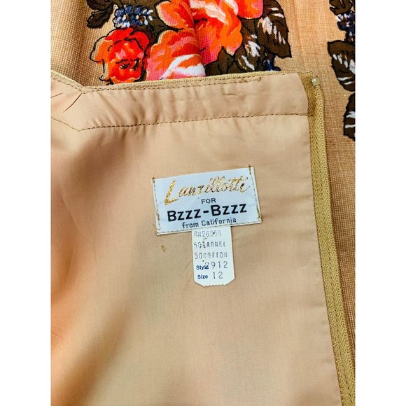 Vintage 70s Maxi Dress Womens Small Floral Rose Print V-neck Lanzillotti Boho - Picture 8 of 9